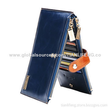 Leisure Quilted Long Leather Wallet for All